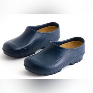 Nora Navy Slip-On Mules with Tan Footbed, Sz 8, Like New